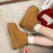 Women's Shoes Winter New Style Snow Boots Retro Thick Soled Platform Martin Boots Short Boots Back Zipper Boots Women's Shoes_vogvips.com