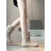 Sheepskin Version~Flat For Women Western Autumn Winter Slip-On Round Toe Slouch Slimming Short Boots_vogvips.com