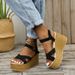 Summer New Style Women's Sandals Plus Size Platform Wedge Waterproof Suede_vogvips.com