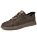 Round Head Casual Shoes Men's Shoes Cowhide Board Shoes British Cowhide Leather Shoes Men's Shoes Low-top British Driving Shoes_vogvips.com