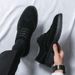 Euro Step Youth Carved Suede Men's Brogue Pointed Casual British Style Single Korean Version Small Leather Shoes_vogvips.com