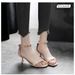 Low-heeled One-strap Women's Fashion Sandals, 2025 New Summer Black High-heeled Shoes For Women, 3cm Stiletto Heel,_vogvips.com