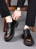Retro Casual Big Toe Leather Shoes, Polished Leather Shoes_vogvips.com