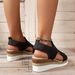 Cross-border Foreign Trade Plus-size 2024 Spring Casual Fly-knit Mesh Sports Wedge-heeled Thick-soled Sandals In Roman_vogvips.com