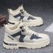 European Warm Series Men's Martin 2025 New High-top Casual Autumn Youth White Shoes Mid-top Height-increasing Work Boots_vogvips.com