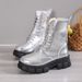 Chunky Platform Martin Boots For Women & Men - Low-Cut British Style Unisex Boots With Side Zipper & Round Toe_vogvips.com