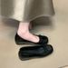 Lancui Bowknot Red Single French Style Women's 2025 Spring New Loafers Hidden Wedge Grandma Shoes_vogvips.com