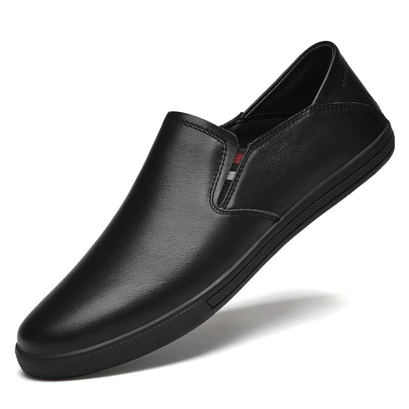 Autumn Luxury Brand White Loafers Overfoot Men Genuine Leather Shoes Comfortable Breathable Casual Shoes Fashion Moccasin Shoes_vogvips.com