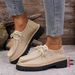 Women's Lace Up Loafers British Style Low Top Shoes Spring New Style_vogvips.com