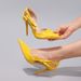 Fashion Bow High Heels Sexy Pointed Head Banquet Party Wedding Hollow Single Shoes Stiletto Sandals_vogvips.com