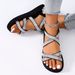 Women's Fashion Trend Anti-slip Wear Comfortable Soft-soled Bright Sandals With Belt_vogvips.com