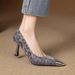 Women's Shoes Toe High Heels Women's Stiletto Heels Spring And Autumn New Style Leopard Print Design Elegant And Versatile Low Cut_vogvips.com
