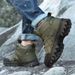 Winter Men's Boots High Top Hiking Shoes Warm Plush Ankle Boots Waterproof Leather Sneakers Outdoor Male Hiking Boots Work Shoes_vogvips.com