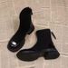 French Chunky Heel Short Women 2025 New Autumn Winter High-End Slim Nude For Petite Thick Sole Street Style Martin Boots_vogvips.com
