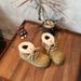 4cm Height Increase Round Toe Snow Boots For Women With Turn-down Collar Lace-up, Cute And Ugly Short Boots,_vogvips.com