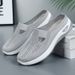Women's Shoes Casual Shoes Breathable Bag Head Half Drag One Pedal Lazy Shoes Mesh Flying Woven Shoes Soft Sole Single Shoes_vogvips.com