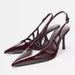 2025 New Women's Shallow-Toe Sandals With Patent Leather Effect, Pointed Toe High-Heel Mules, European American Style,_vogvips.com