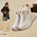 2025 Winter High-top Fleece-lined Dad New Korean Version Ins Style Women's Student Height-increasing Casual Shoes Warm_vogvips.com