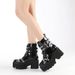2023 New Chunky Heel Platform Thick Sole Martin Autumn Winter Waterproof Side Zipper Large Size Short Boots_vogvips.com