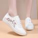 Plus-size Women's White 2026 Spring New Fashion Flat-soled Student Casual Sports Running Shoes Leather Sneakers_vogvips.com