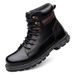 Martin Boots Men's High-top Wind First-layer Tooling Boots Inner Height-increasing Tide Boots Black Leather Boots Men's Shoes_vogvips.com