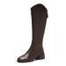 Plus Size Long For Women 2022 Autumn Winter New Korean Style Thick Heel Square Toe Short Over-the-Knee High Tube Riding_vogvips.com