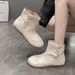 Flat Slip-On Short For Women 2024 Autumn Winter New Artistic Forest Style Martin Soft Sole Personality Fashion Boots_vogvips.com