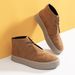 European Warm Series Men's Winter Short With Fleece Lining, Warm Yellow Martin Boots, Suede Desert Boots_vogvips.com
