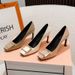 Buckle Single Shoes For Women 2025 Spring French Retro Shallow Mouth Square Toe Stiletto Elephant Gray Professional_vogvips.com