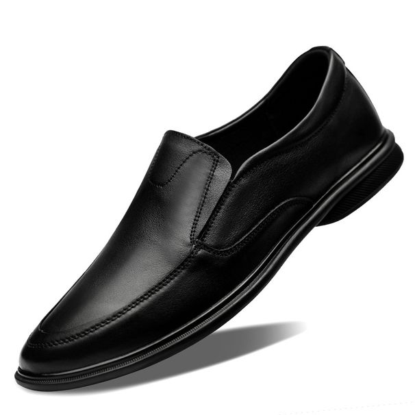 Men's Casual Leather Shoes Men's Shoes Overfitting Soft-soled Loafers Men's Shoes Trend_vogvips.com