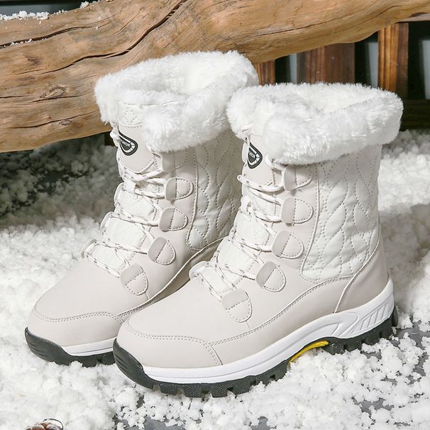 Women's Snow Boots With Thick Fleece Lining_vogvips.com