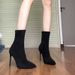 High Heel Ankle For Women 2025 Autumn Winter New Pointed Toe Sexy Black Suede Stiletto Bare Internet Celebrity Elastic_vogvips.com