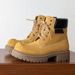 3905 Autumn New Men's And Women's Yellow Couple Thick Sole Height Increasing British Style Casual Big Toe Martin Boots_vogvips.com