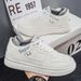 Summer New Breathable White Men's Korean Version Versatile Thick Soled Sports Casual Board Trendy Shoes_vogvips.com