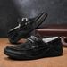 Trendy Driving Men's Shoes, Breathable Genuine Leather Soft-Soled Board Shoes, Men's Business British-Style Versatile Ca_vogvips.com