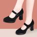 Cheongsam Soft-soled Cloth Shoes Model Non-slip Black Single Shoes Work Shoes High Heels Dancing Mother_vogvips.com
