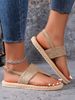 Women's Fashion Trend Non-slip Wear Comfortable Soft Soled Linen Strap Sandals_vogvips.com
