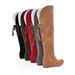 Women's Winter Warm Snow Boots, Faux Suede Over-the-Knee Boots, Stable Block Heel, Hidden Height Increase, Plus Size Available, Comfortable F_vogvips.com