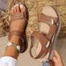 Women's Shoes New Summer Women's Shoes Large Size Thick Soled Casual Sandals One Strap Velcro Sandals Women's Shoes_vogvips.com