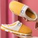 Bebealy Winter Plush Couple Cotton Slippers Confinement Soft Women Cotton Slippers Warm Non-slip Plush Home Men Cotton Slippers_vogvips.com
