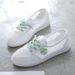 Little White Shoes Women's Thin Mesh Breathable Mesh Shoes Korean Edition Student Children Flat Bottom One Pedal Lazy Shoes_vogvips.com
