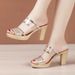 Summer New Thick Type 2 Transparent Anti Slip Korean High Heel Shoes Fashion Women's Slippers_vogvips.com