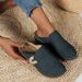 Large Baotou Flat Casual Half For Women 2025 New Solid Color Slope Heel Metal Buckle Beach Slippers_vogvips.com