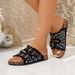 2026 Latest Hot-Selling Women's Flat Fashion Rhinestone Sandals Cork Cross-Border Ins Trendy Beach Slippers_vogvips.com