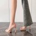 Summernew Arrivalfrench Rhinestone Satin Socialite Style High-heeled Sandals Women's Waterproof Platform Elegantoutwear Slippers For Women_vogvips.com