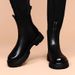 Martin Boots Men's Korean Chelsea Boots Men's Heightening Cigarette Boots High Top Leather Boots_vogvips.com