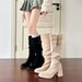 Two-Way Wear Slouch Thick Sole Knight 2025 Autumn Winter New Over-the-Knee Long Chunky Heel High Tube Boots Women_vogvips.com