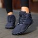 Winter new warm cotton-padded shoes for couples outdoor leisure hiking sneaker fleece-lined thickened mid-top men's snow boots_vogvips.com