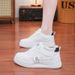 Casual Shoes Women's Height Increase 4cm Soft Sole Sports Shoes Women's Shoes Fashion White Shoes_vogvips.com