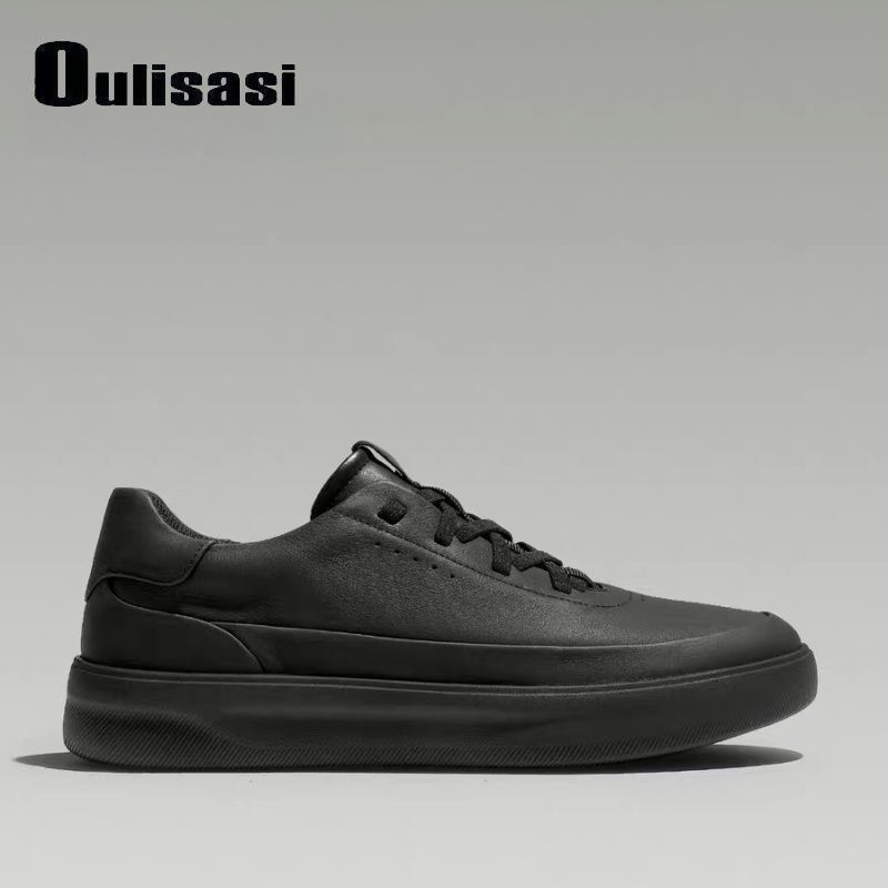 Orisas White Sneakers for Men Comfortable Soft Soled Height Increasing Lightweight Leather German Training Fashionable Casual Shoes_vogvips.com